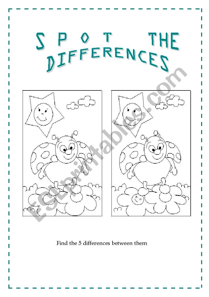 Spot the differences 4/4 worksheet