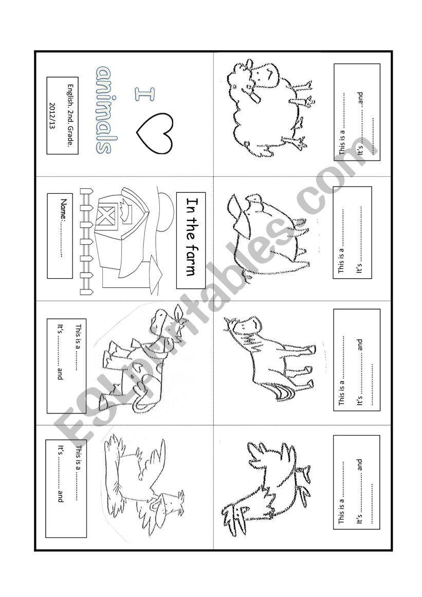 Animals worksheet