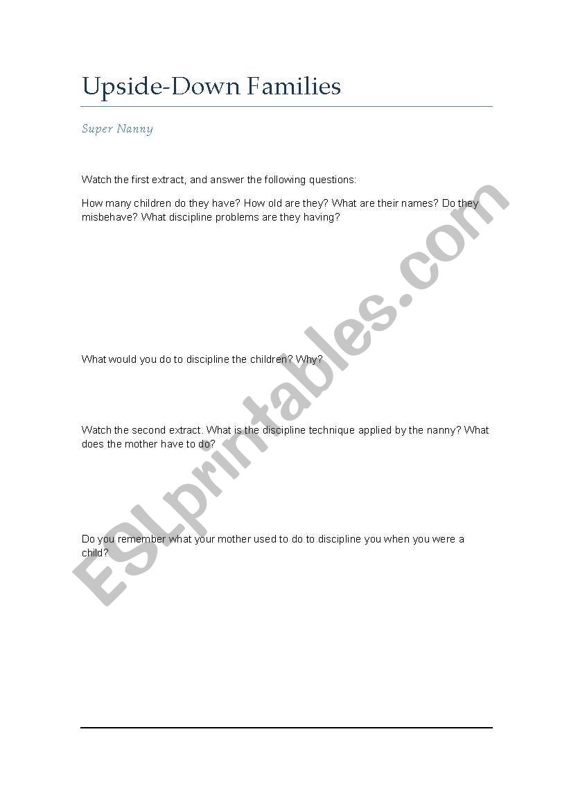 video worksheet