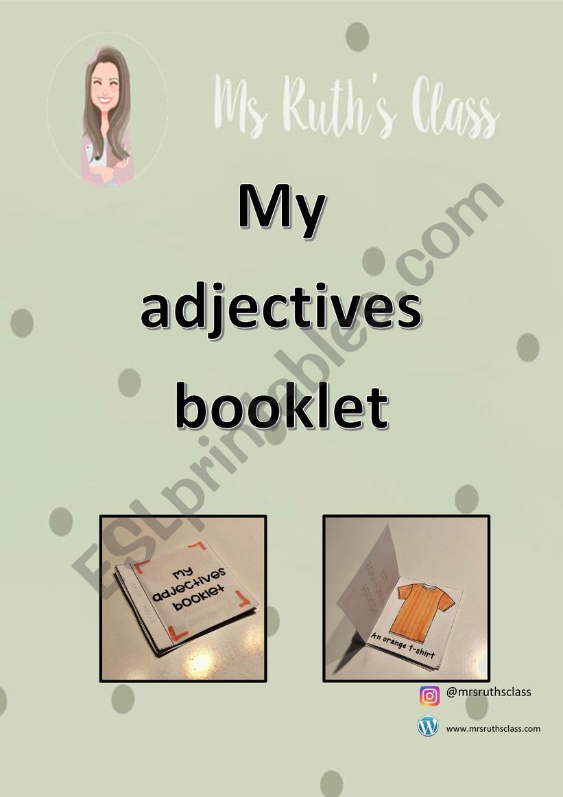adjectives mini book worksheet