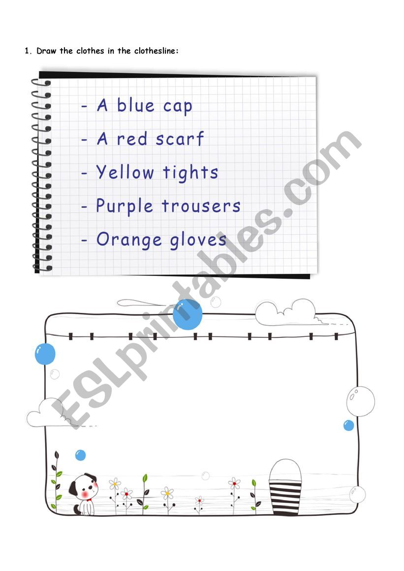 clothesline worksheet