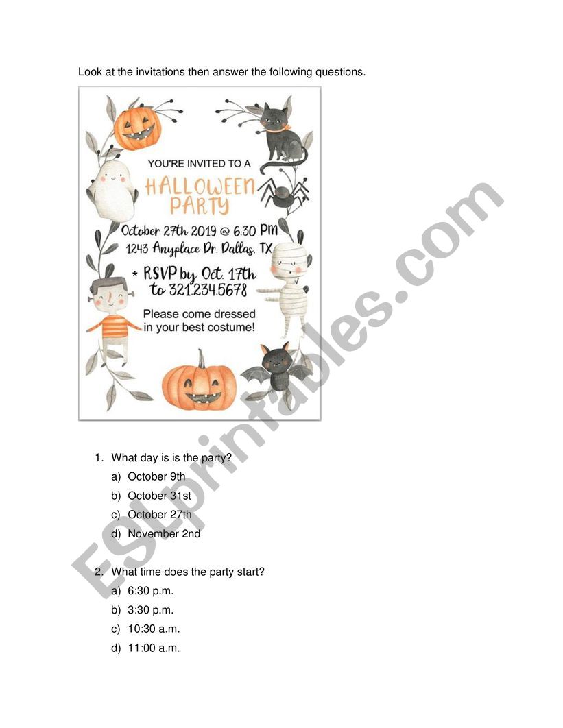 getting information worksheet