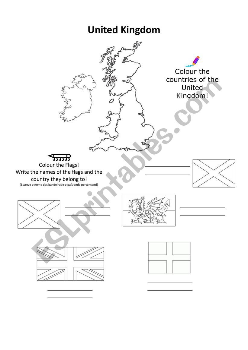 The UK _ Colouring worksheet