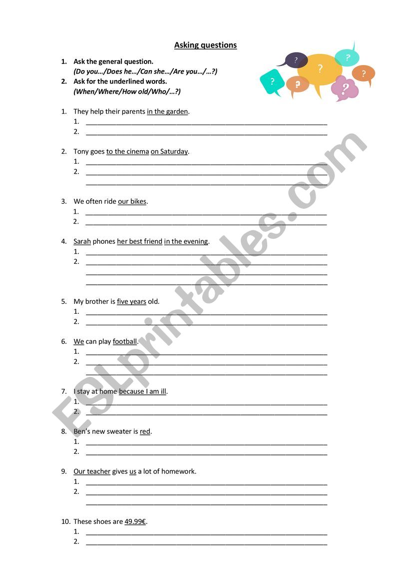 Asking questions in present simple