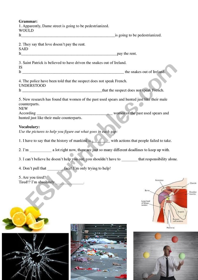 Distancing Expressions - CAE + metaphorical vocabulary 