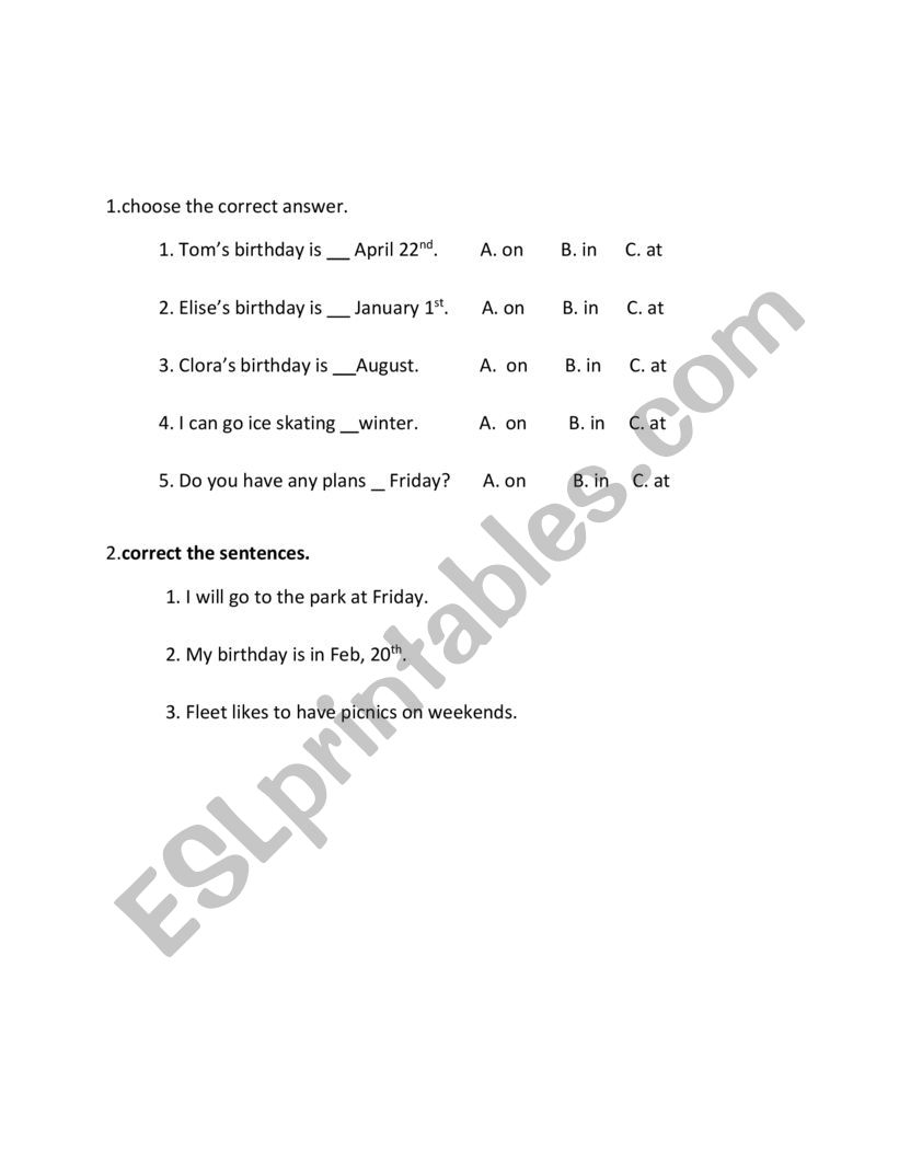 grammar of prepositions worksheet