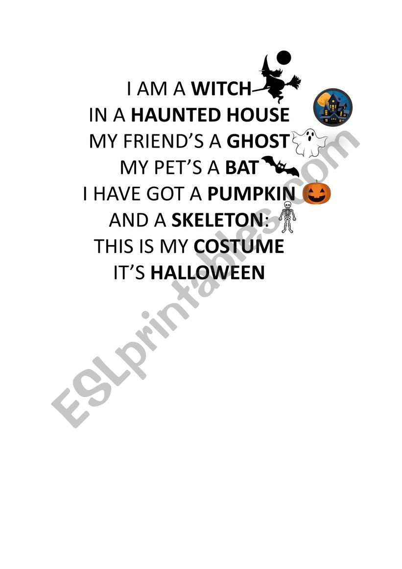 I�M A WITCH worksheet