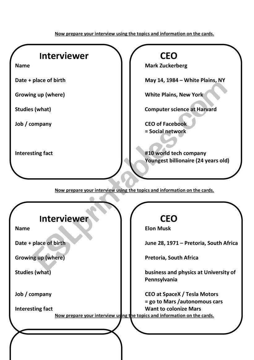 SILICON VALLEY INTERVIEW  worksheet