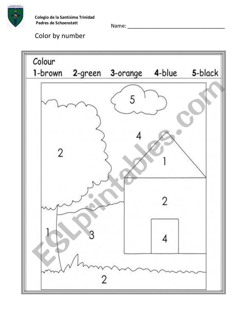 color by number worksheet