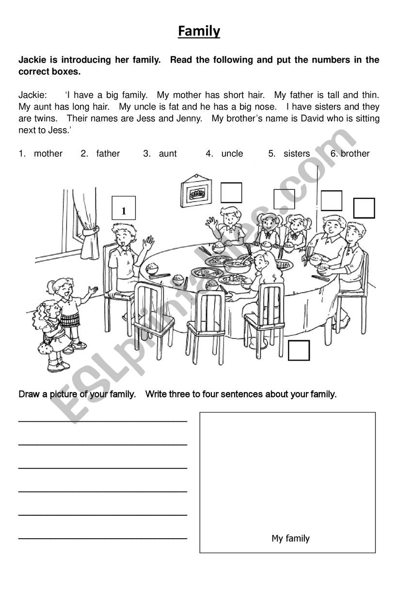 Family worksheet