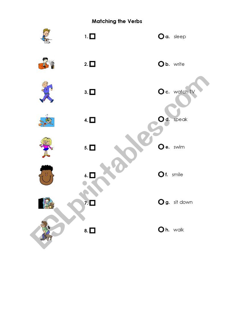 verbs worksheet