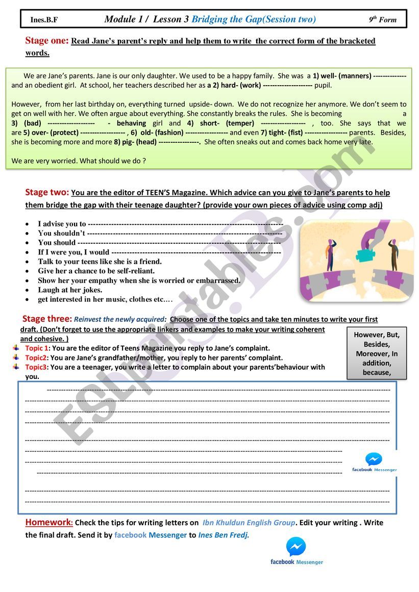 Module 1 lesson 3 9th form The generation Gap part 2