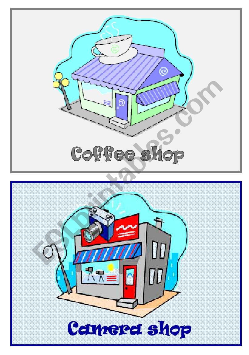 Shops flashcards 2/5 worksheet