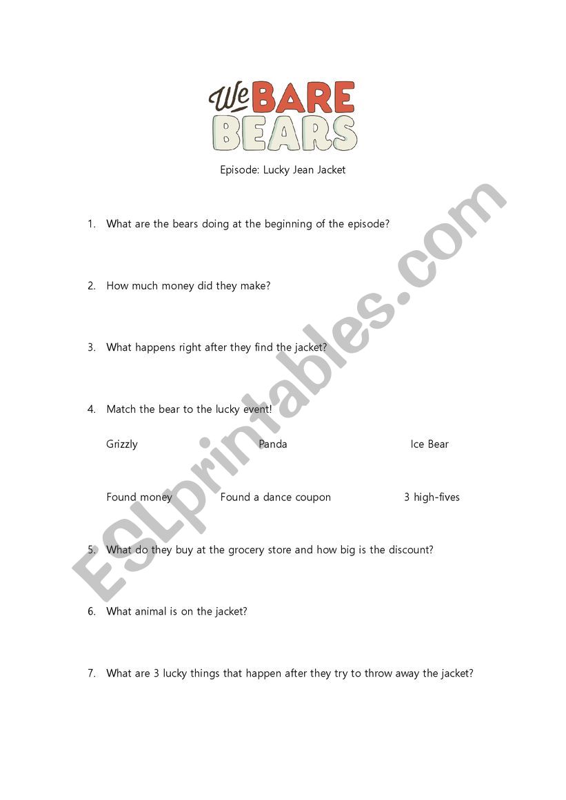 WeBareBares Lucky Jacket Worksheet