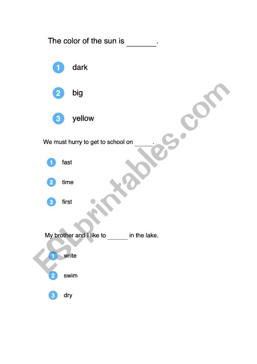Reading· test - ESL worksheet by huangliangcheng
