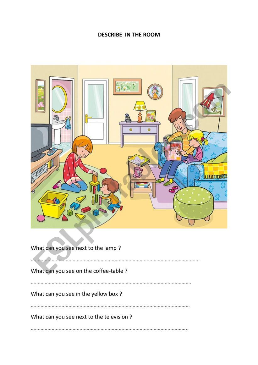 Describe in the Room worksheet