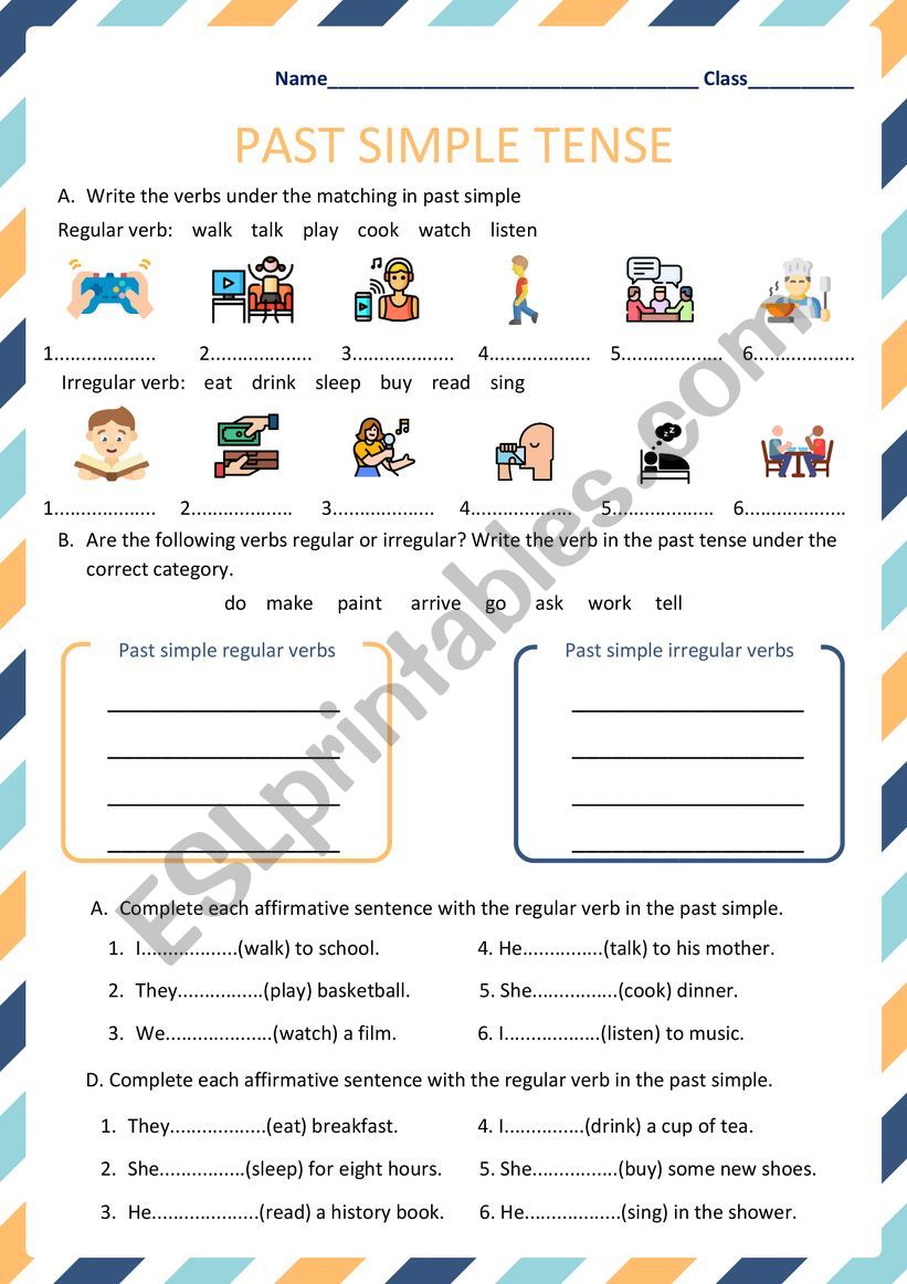 Past Simple tense worksheet