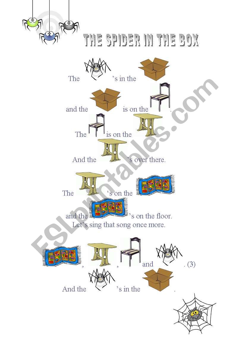 The spider in the box worksheet