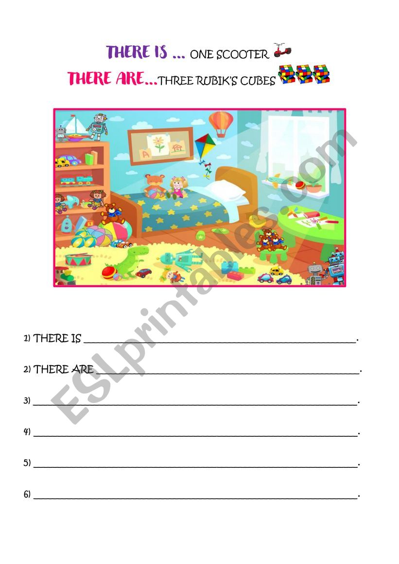 Toys  - There is - There are worksheet
