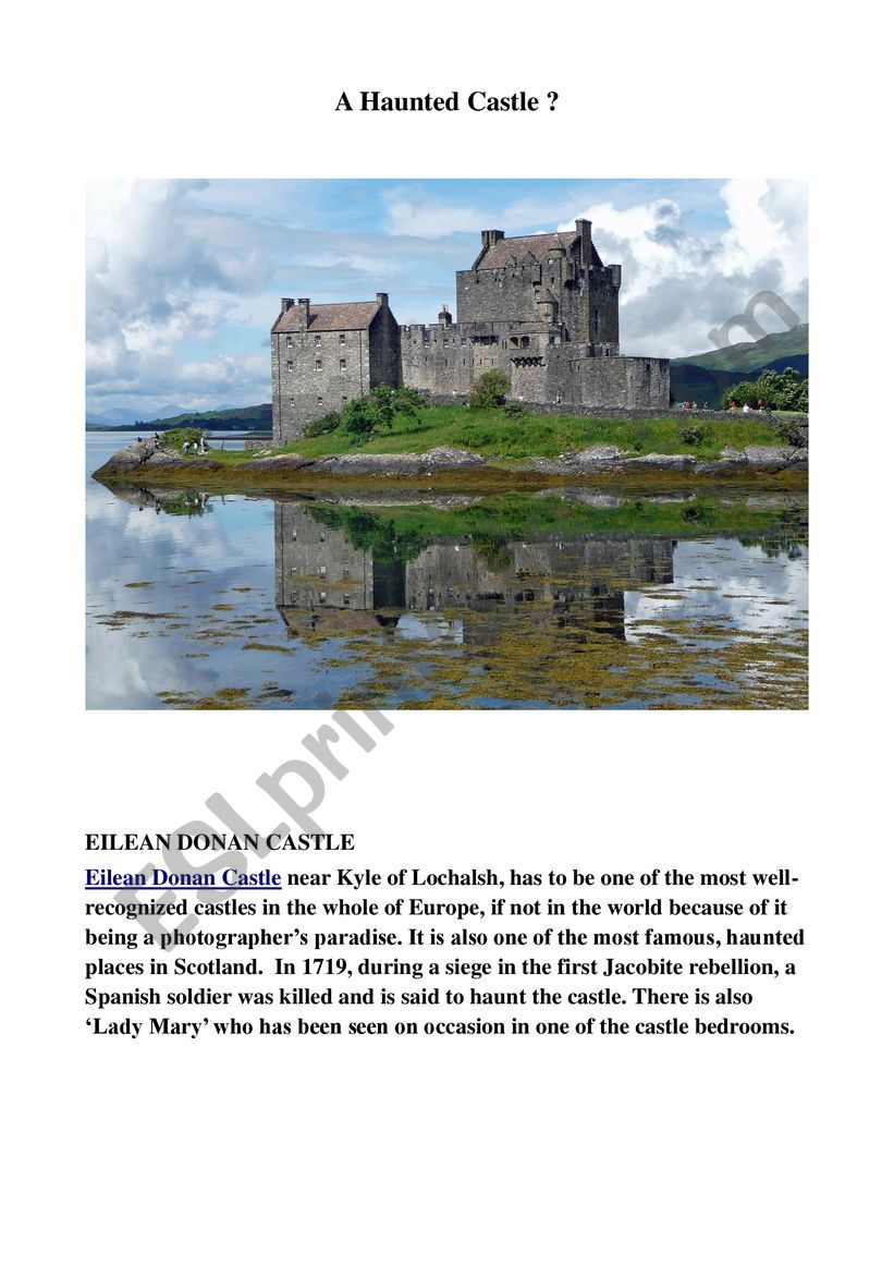 A haunted Castle ? worksheet