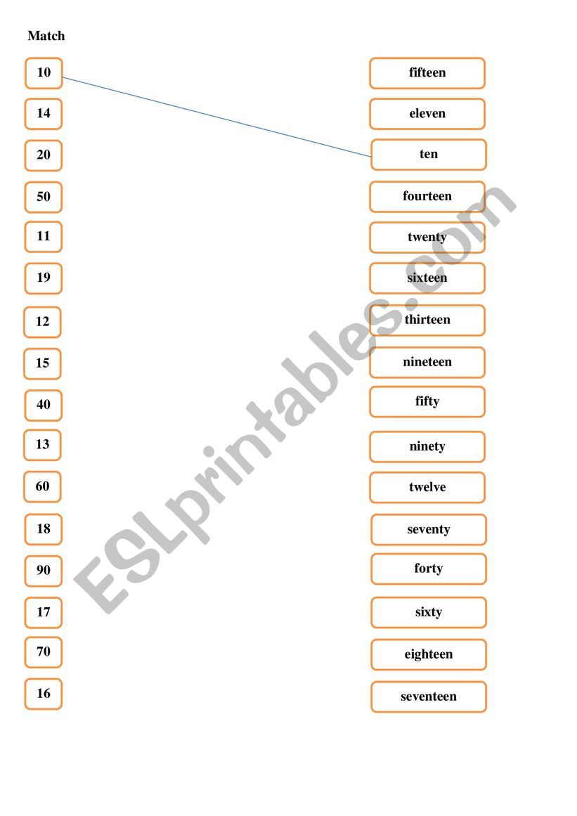 Numbers_match worksheet