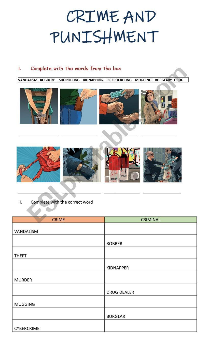 CRIME worksheet