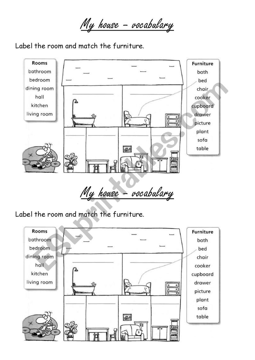 My house worksheet