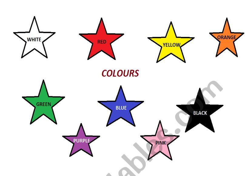 COLOURS  worksheet