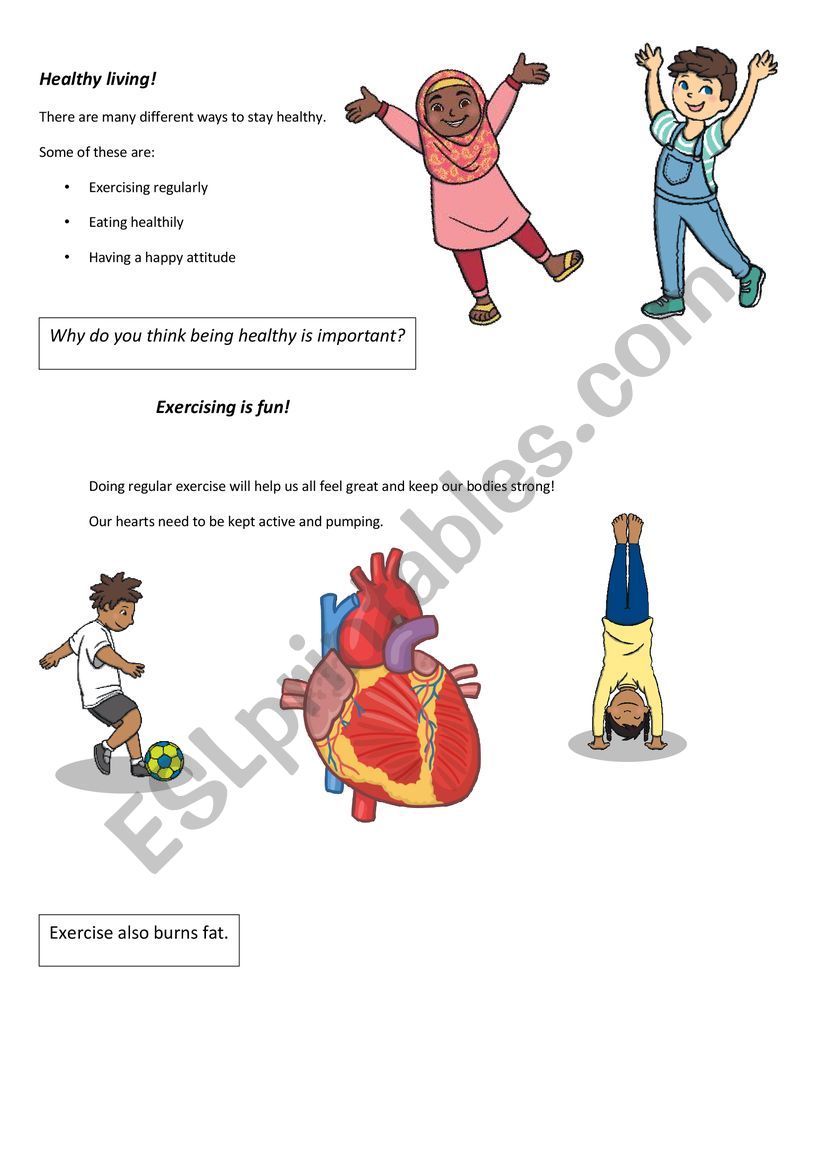 Being Healthy worksheet