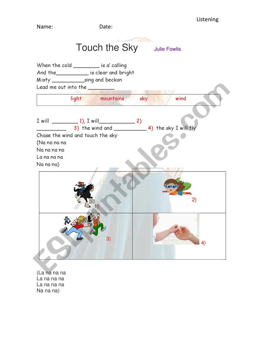 Brave�s song worksheet