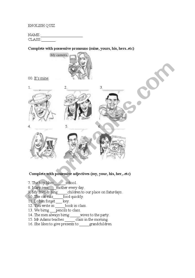  object pronouns quiz worksheet