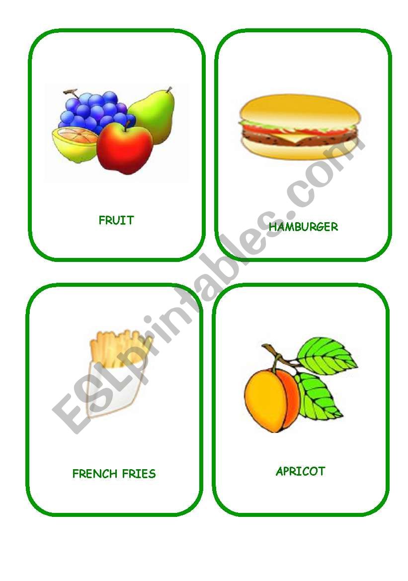 FOOD FLASHCARDS 6 worksheet