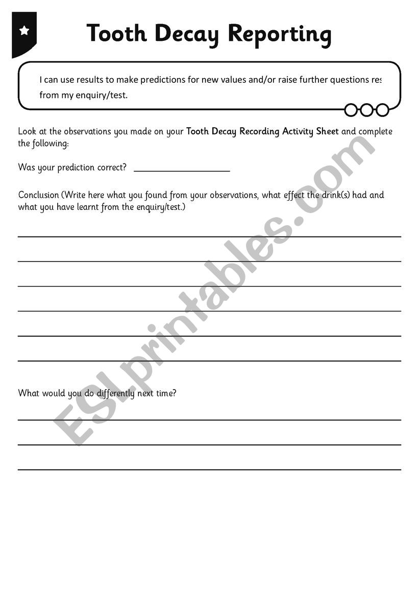 teeth worksheet worksheet