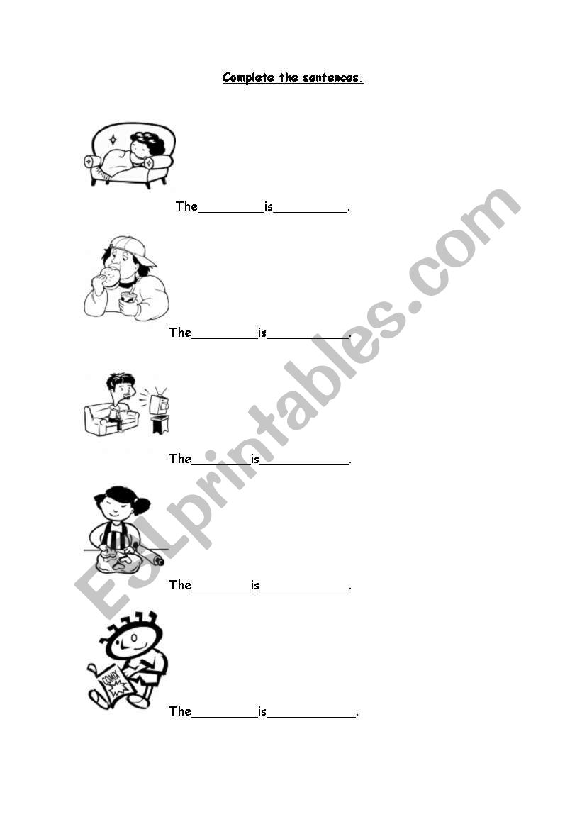 complete the sentences worksheet