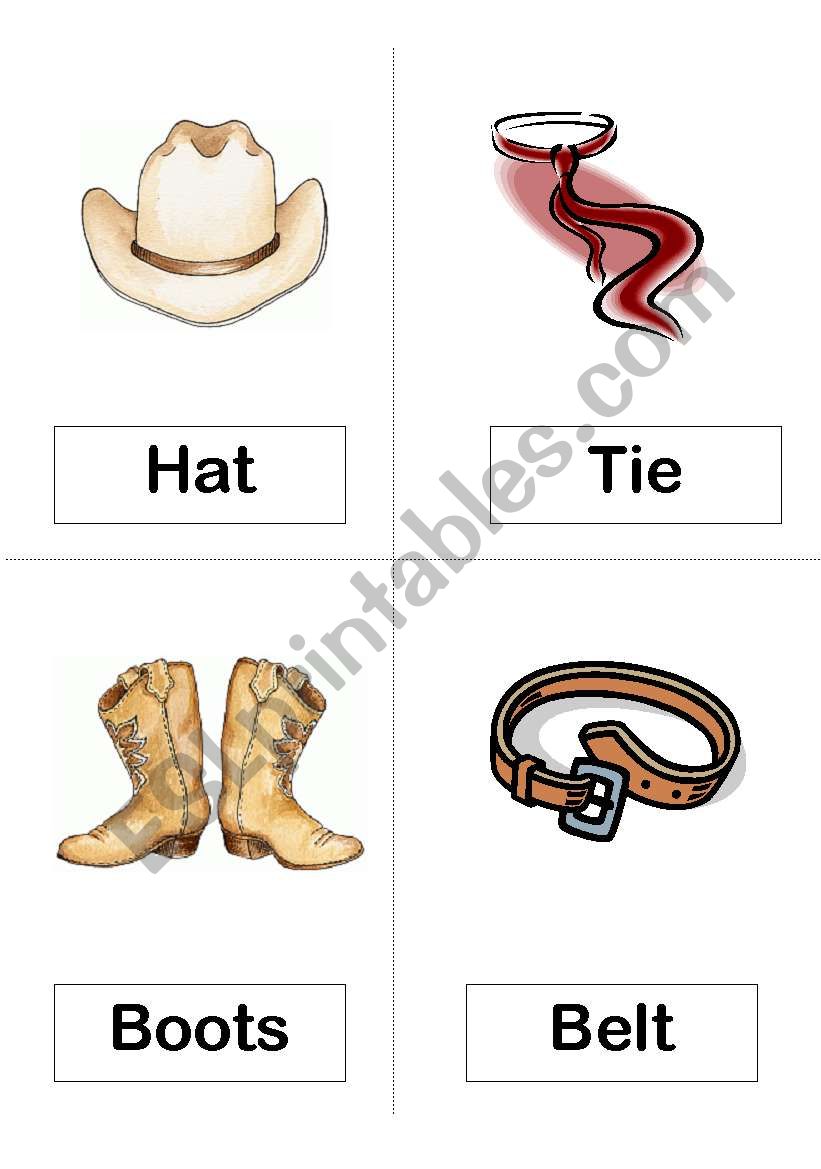 Clothes Flashcards worksheet