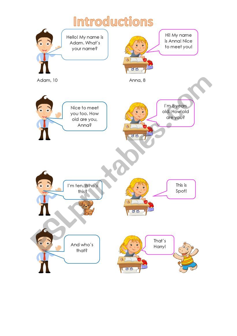 Introductions for beginners worksheet