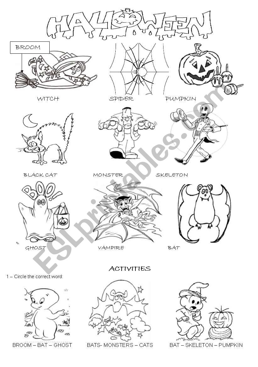 Halloween worksheet