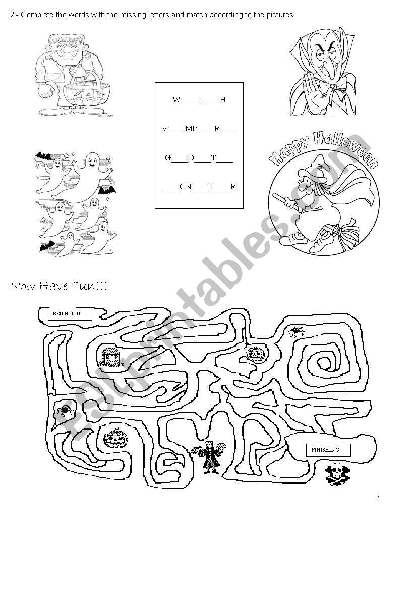 Halloween  - Page 2 worksheet