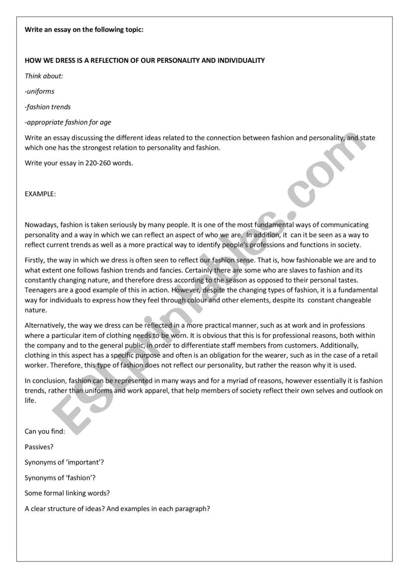 essay example cambridge