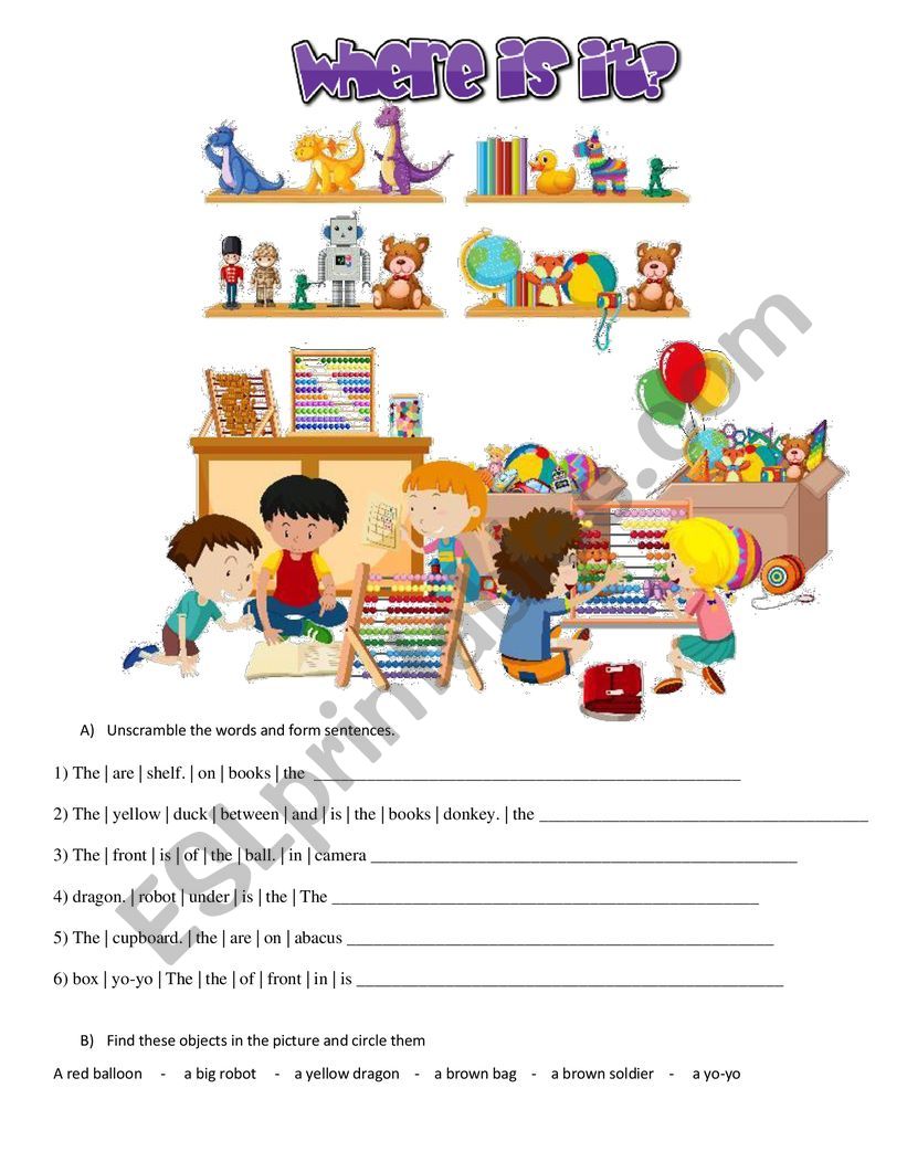 Where is...? worksheet