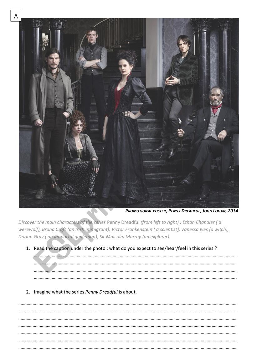 Penny Dreadful: Victorian era worksheet