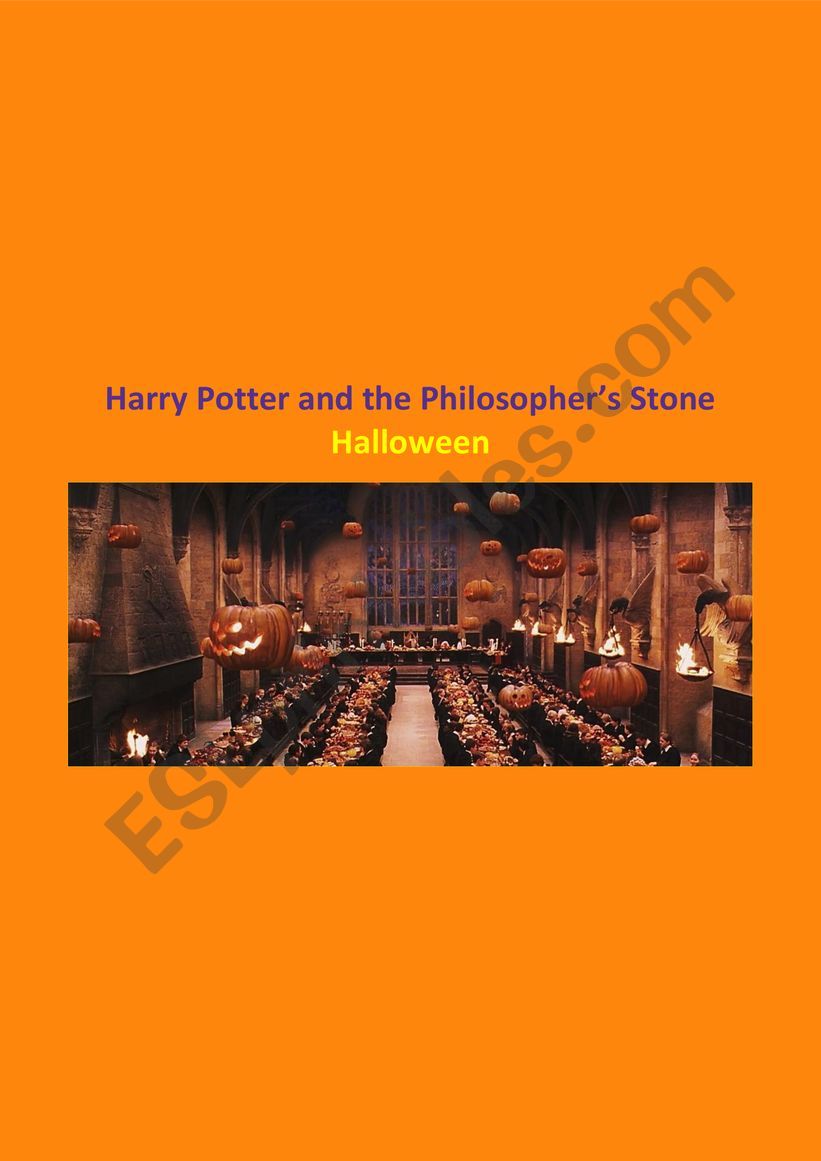Harry Potter Halloween scene worksheet