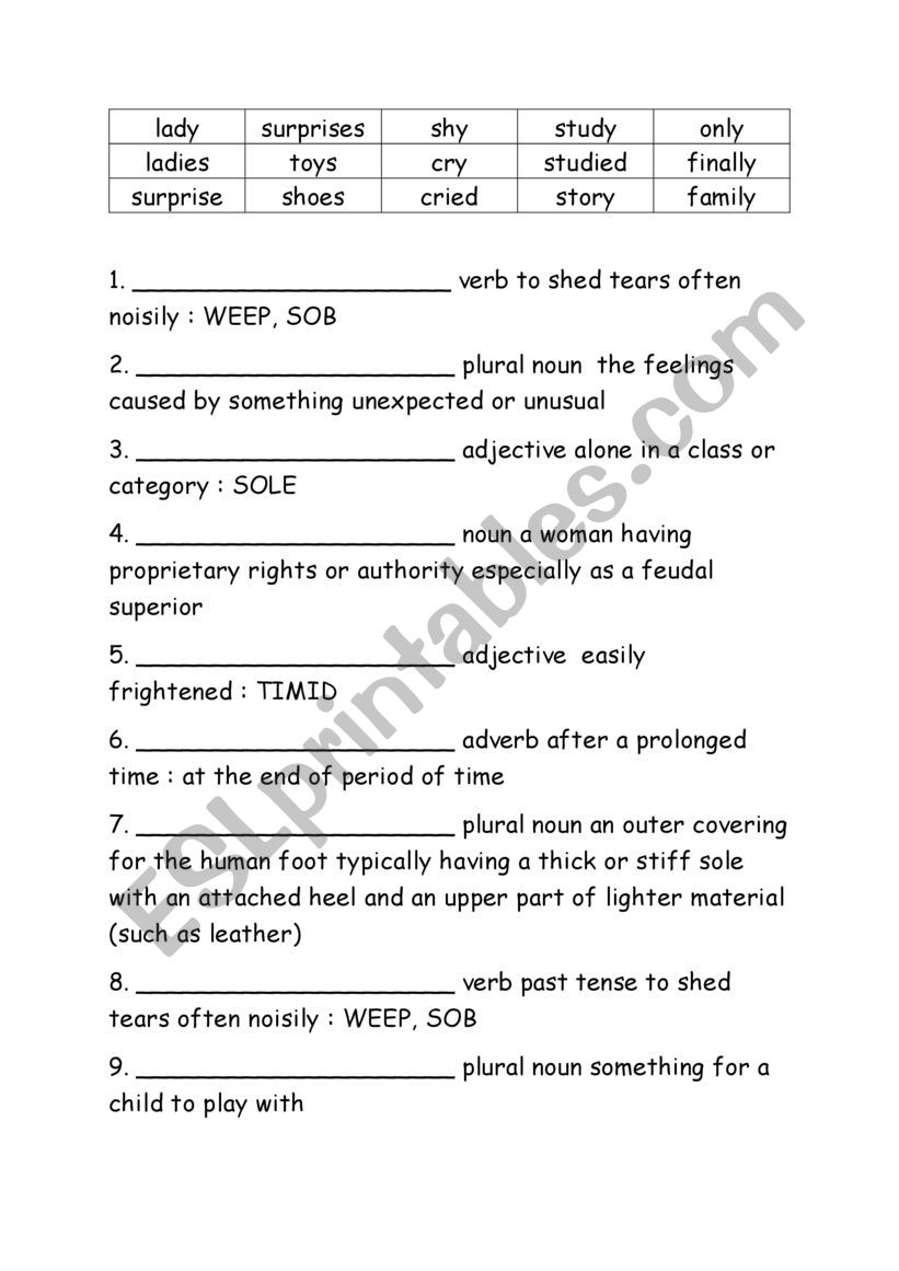 Spelling Words Definitions Grade 3 Week 13