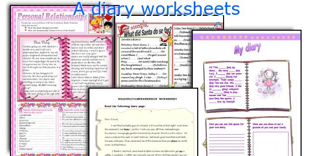 A diary worksheets