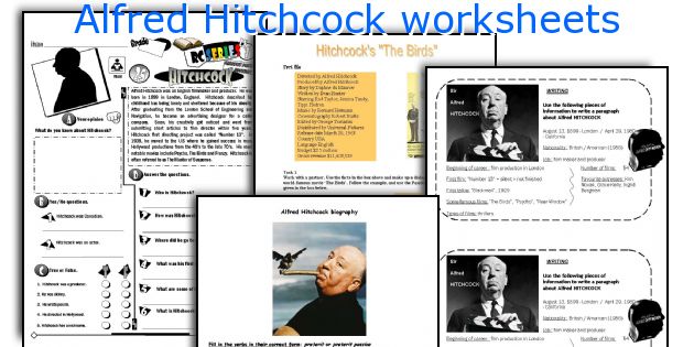 Alfred Hitchcock worksheets