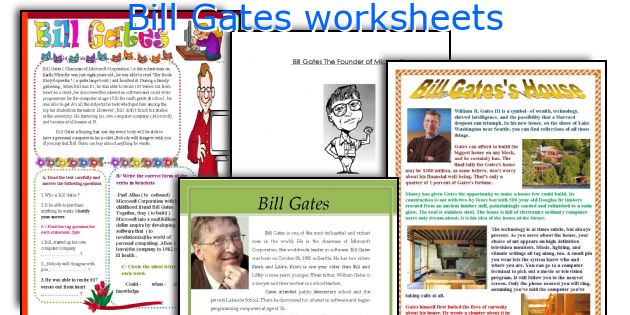 Bill Gates worksheets