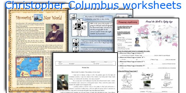 Christopher Columbus worksheets