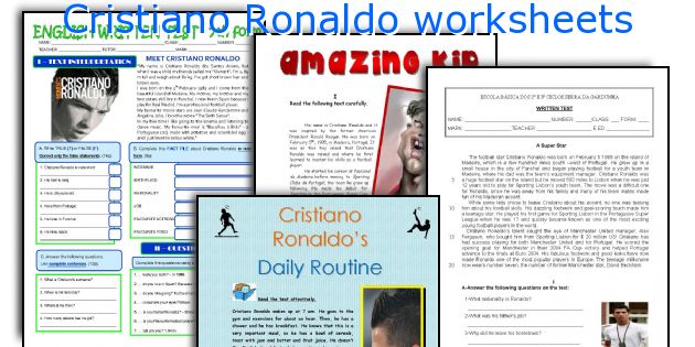 Cristiano Ronaldo worksheets