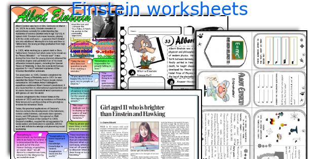 Einstein worksheets