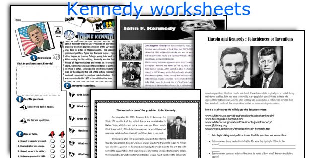 Kennedy worksheets